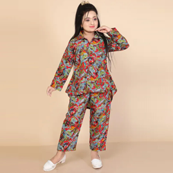 beautiful trending Dress Winter Friendly Kids Girls Co Ords Sets 1957